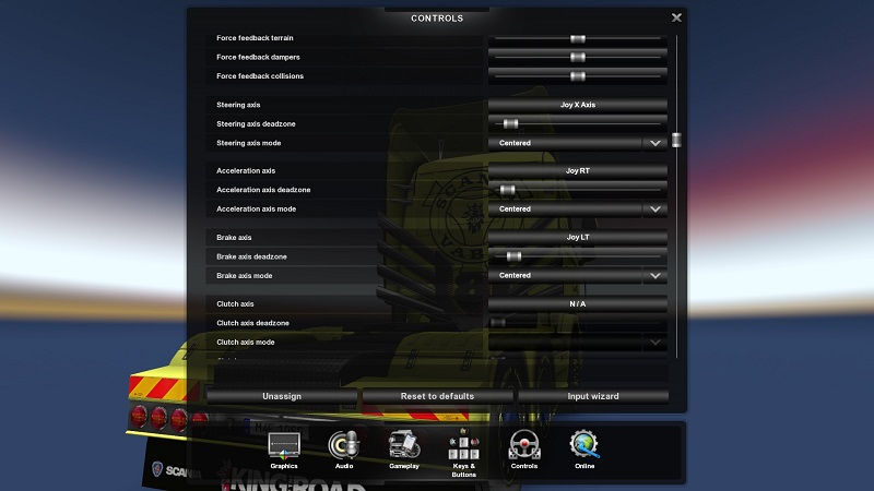 Best Controller Settings for Truck Simulator