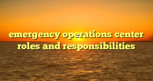 emergency operations center roles and responsibilities