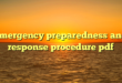 emergency preparedness and response procedure pdf