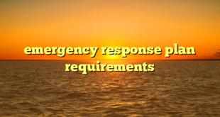 emergency response plan requirements