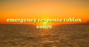 emergency response roblox codes