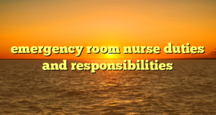 emergency room nurse duties and responsibilities