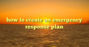 how to create an emergency response plan