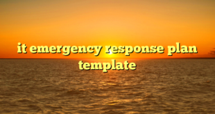 it emergency response plan template