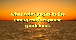 what color pages in the emergency response guidebook